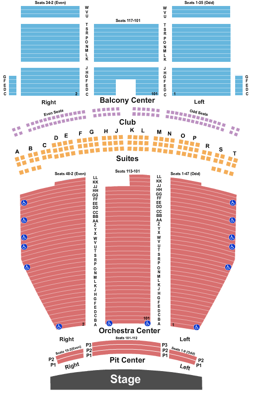 Saenger Theatre Book of Mormon Seating Chart